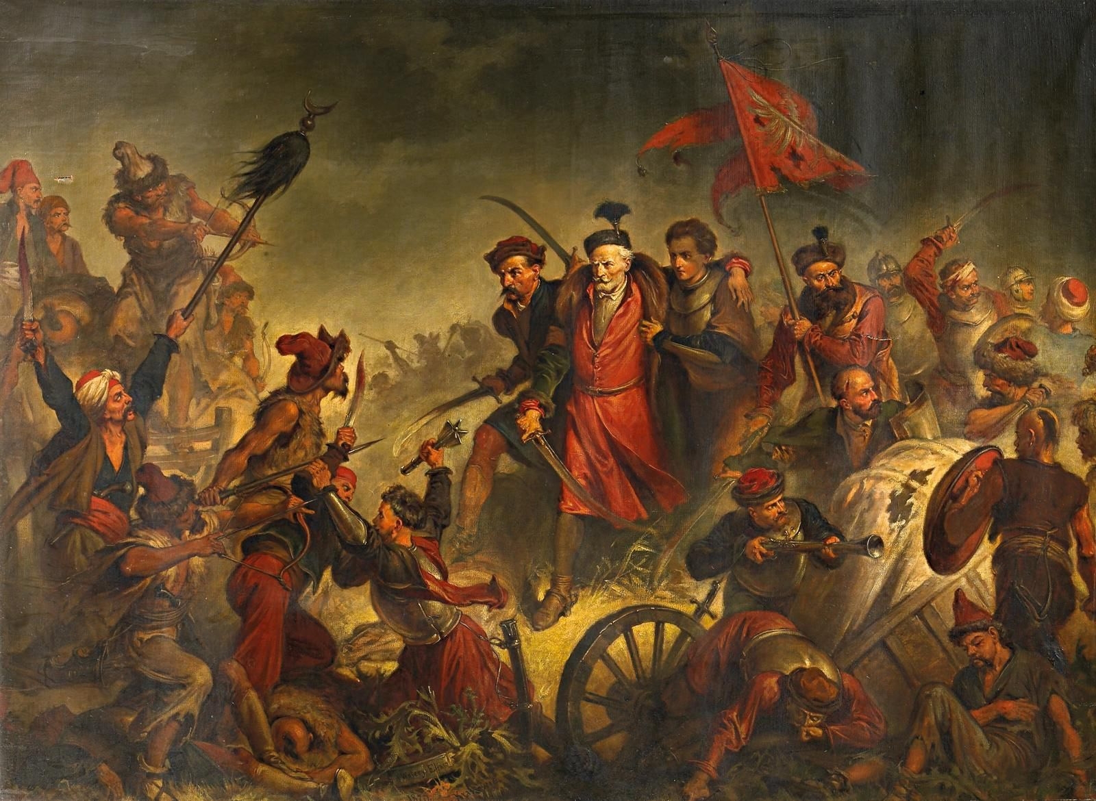 Death of Stanislav Zolkiewski in the battle of Cecora